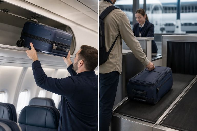 Ryanair 10kg cabin bag versus 10kg check-in bag comparison